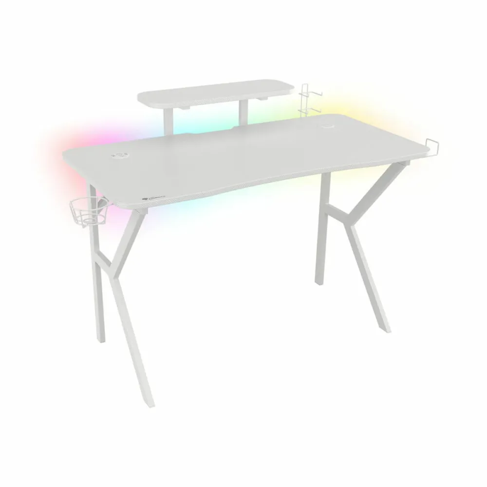 Scrivania Gaming Gaming Genesis Holm 320 RGB Bianco