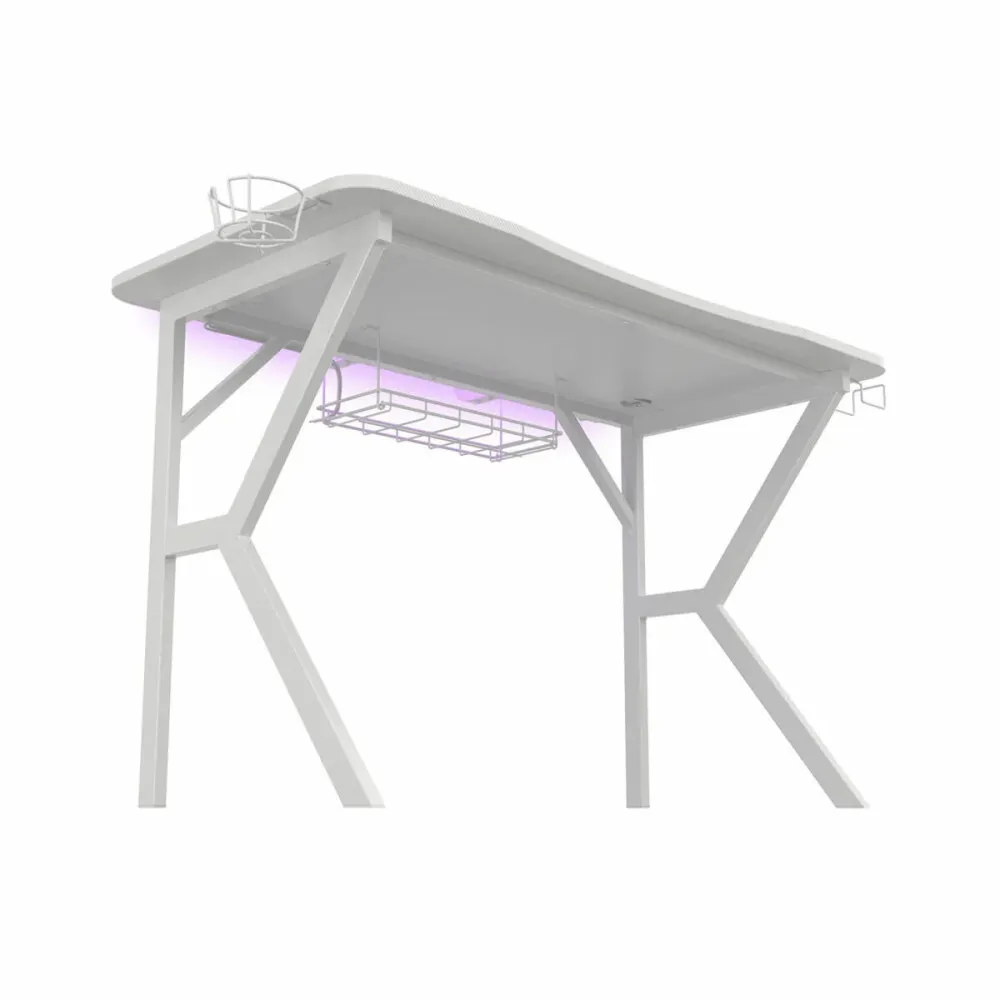Scrivania Gaming Gaming Genesis Holm 320 RGB Bianco