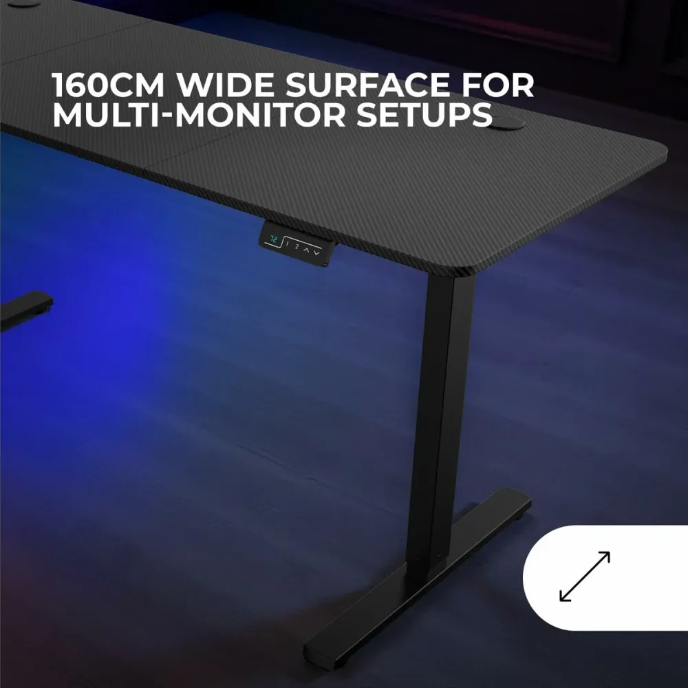 Scrivania Mars Gaming MGDERGOPRO160 Nero 160 x 60 cm