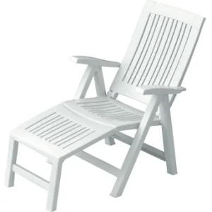 Sdraio C/Poggiapiedi Lucrezia Relax Bianco 1 Pz