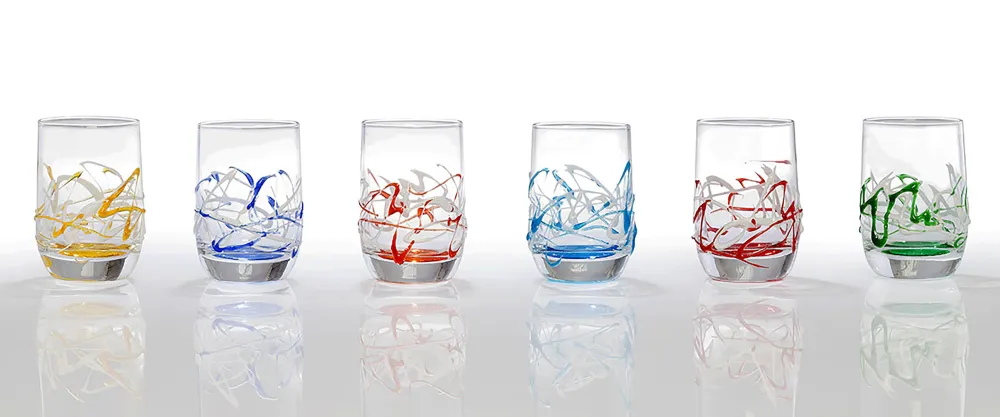 set 6 bicchierini liquore Serie Jazz monocolore