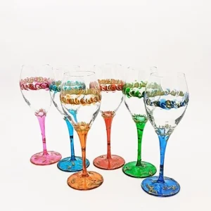 set 6 calici cl.32 monocolore Serie Golden Window