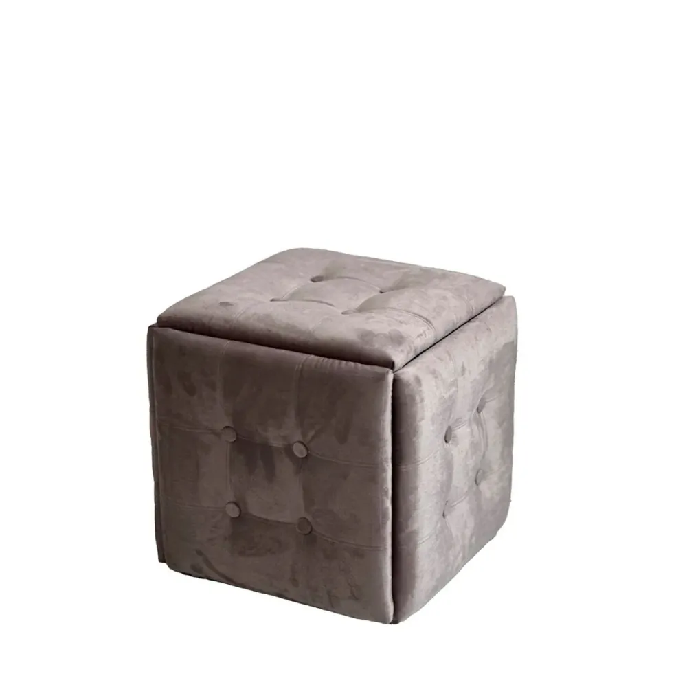 Set di sgabelli GO GIFT Transformer Rosa Velluto Acciaio 50 x 50 x 50 cm Puff 5 1 5 Unità