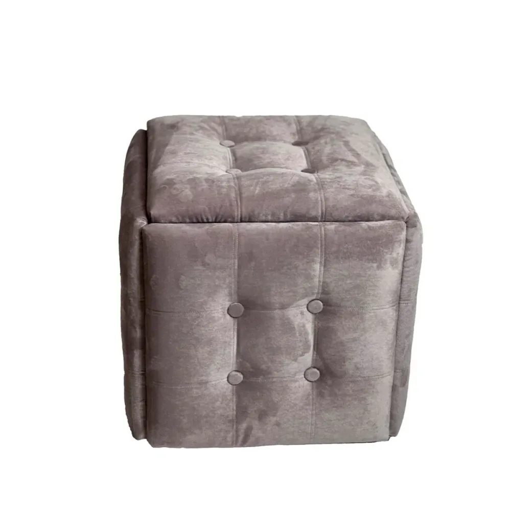 Set di sgabelli GO GIFT Transformer Rosa Velluto Acciaio 50 x 50 x 50 cm Puff 5 1 5 Unità