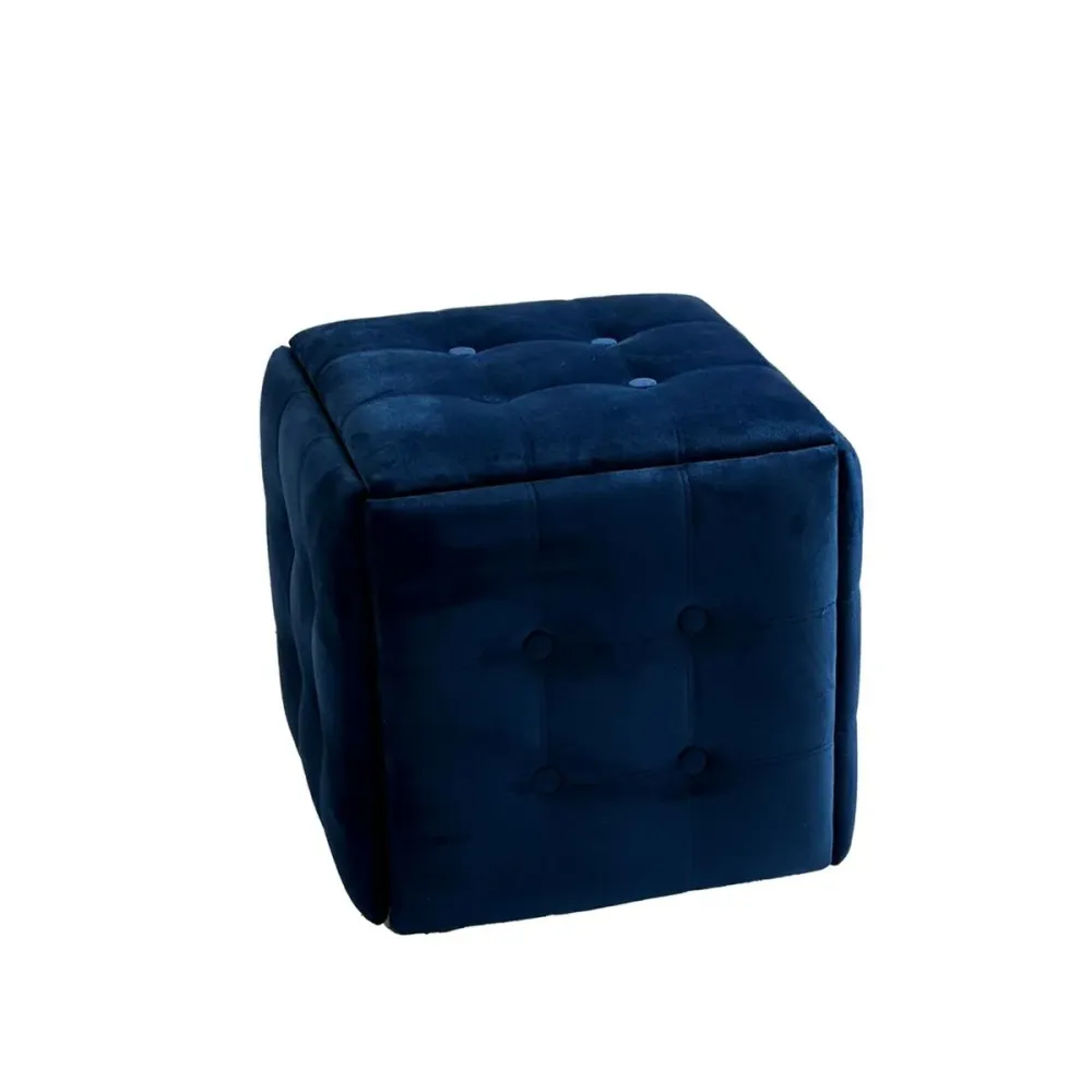 Set di sgabelli GO GIFT Transformer Rosso Granato Velluto Acciaio 50 x 50 x 50 cm Puff 5 1 5 Unità