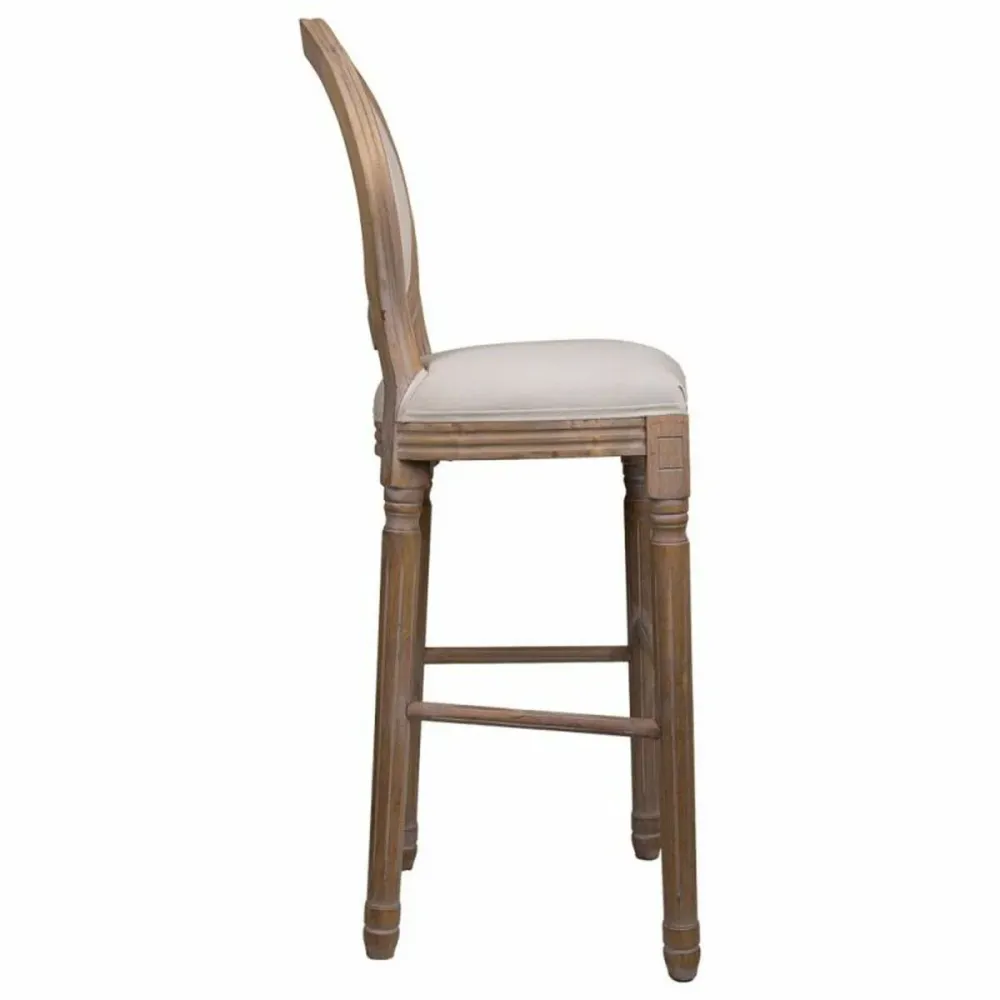 Sgabello Alexandra House Living Crema Gomma Legno 46 x 116 x 52 cm
