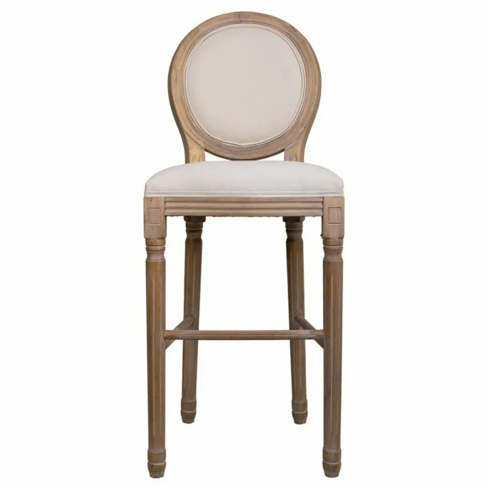 Sgabello Alexandra House Living Crema Gomma Legno 46 x 116 x 52 cm
