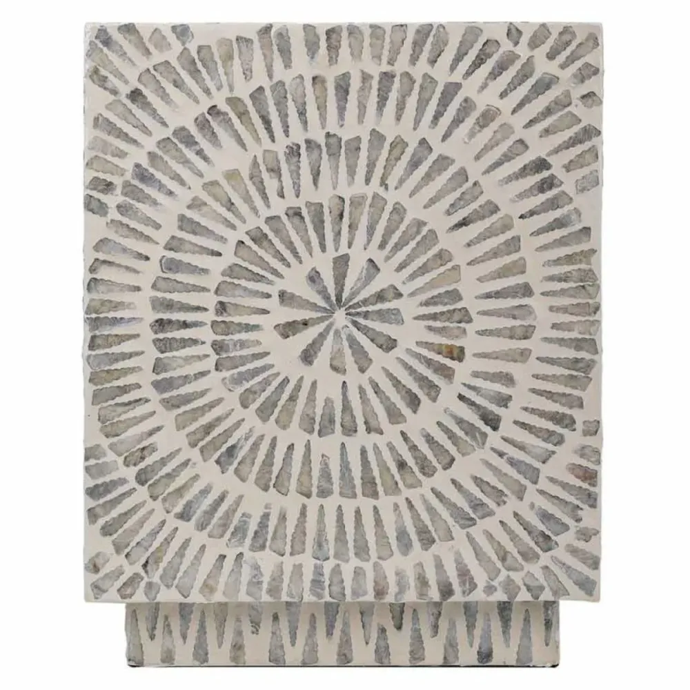 Sgabello Alexandra House Living Grigio Legno MDF 35 x 45 x 35 cm