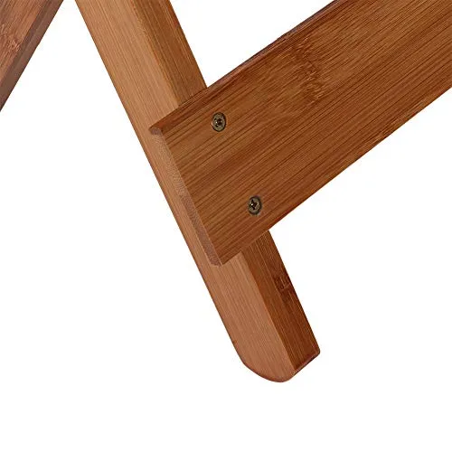 Sgabello quadrato bambù Sgabello portatile Sgabello ecologico, bordo liscio per uso domestico portatile per camera da lett...