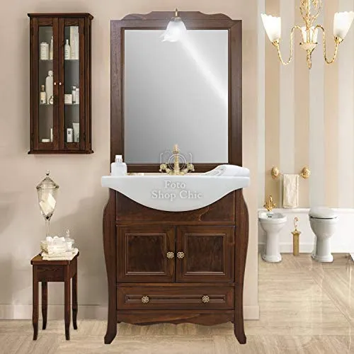 Shop Chic Mobile bagno arte povera 65cm con specchio