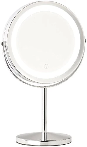 Sichler Beauty Specchio: Specchio cosmetico LED, 2 superfici Specchio, Pacco Batteria, Ingrandimento 3X / 7X (Specchio con...