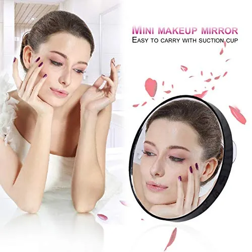 Specchio ingranditore per il trucco 5X 10X 15X Specchio ingranditore per il trucco con due ventose Attrezzi per cosmetici...