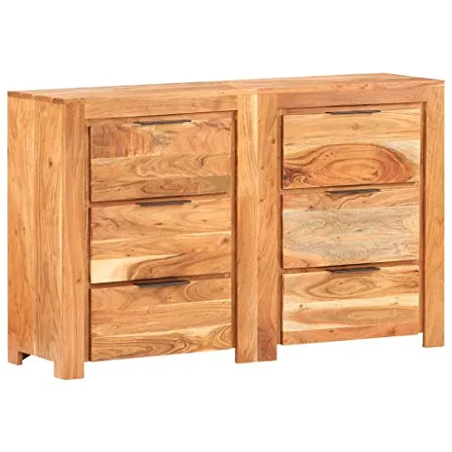 SKM Cassettiera 118x33x75 cm Legno Massello di Mango (56.2kg)