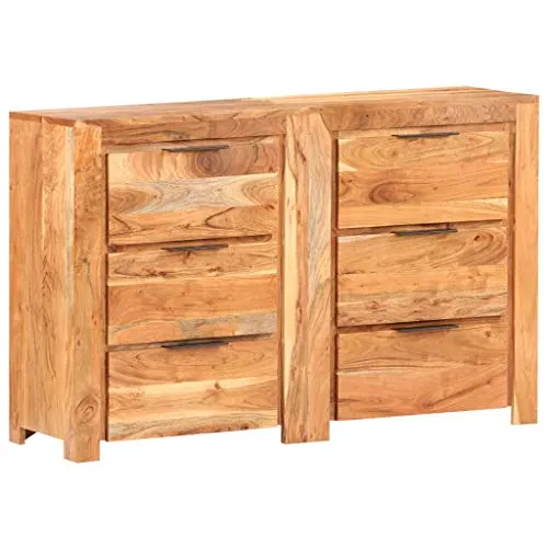 SKM Cassettiera 118x33x75 cm Legno Massello di Mango (56.2kg)
