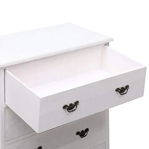 SKM Cassettiera Bianca 60x30x75 cm Legno