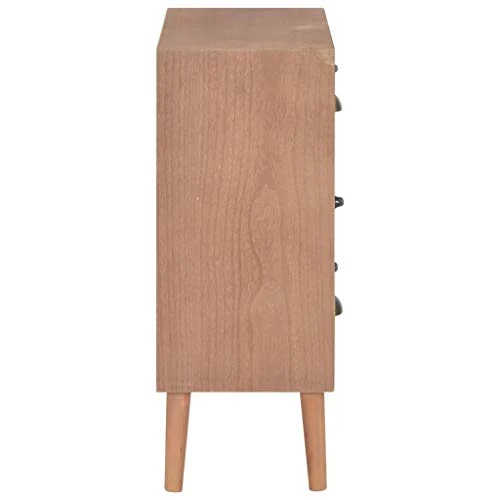 SKM Credenza con 5 Cassetti Marrone 60x30x78 cm MDF