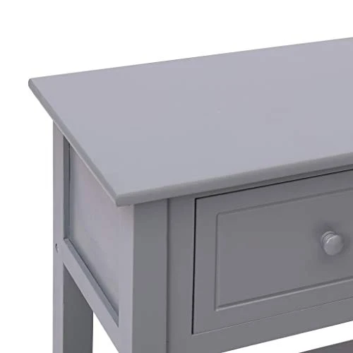 SKM Credenza Grigia 115x30x76 cm Legno