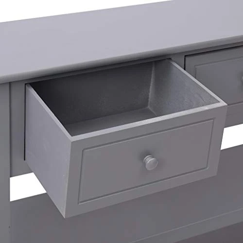 SKM Credenza Grigia 115x30x76 cm Legno