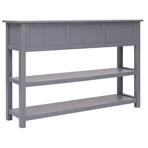 SKM Credenza Grigia 115x30x76 cm Legno