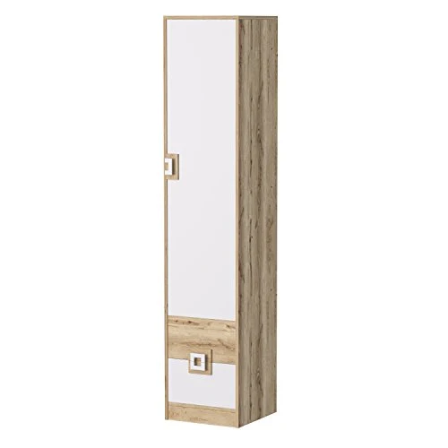 SMARTBett GmbH Niki Armadio con 3 ripiani e 2 cassetti rovere/bianco/rovere