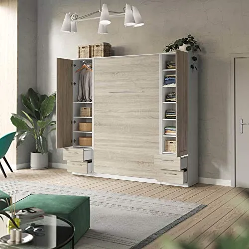 SMARTBett Armadio con 2 cassetti, 50 cm, colore: bianco/rovere