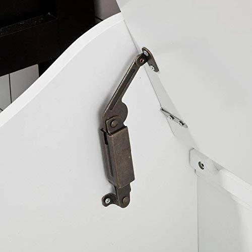 SoBuy® Cesto portabiancheria con Sacco per Biancheria, Panca Contenitore, bianco, FSR40-W,IT
