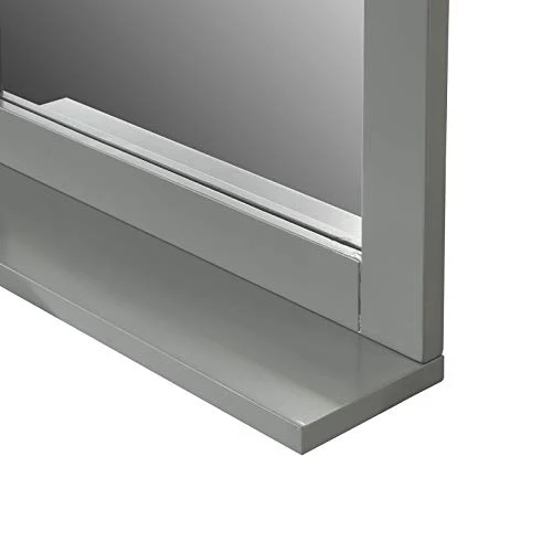 SoBuy Specchiera Bagno con mensole Grigio Specchio L40*A50*P10 cm, FRG129-SG