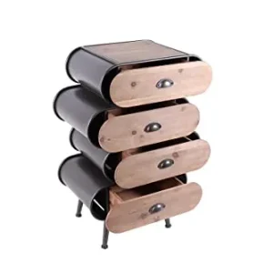 Socadis - Cassettiera legno e metallo, 4 cassetti Master