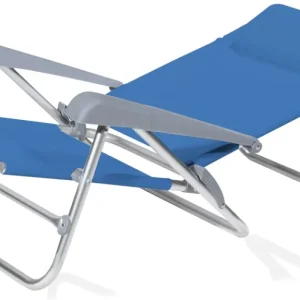 Spiaggina Pieghevole Reclinabile Cm. 65X62X78 H Col. Blu