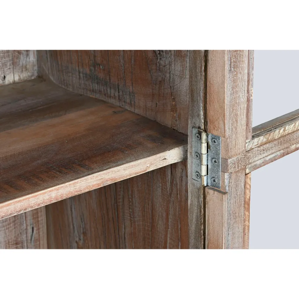 Stand Espositore Home ESPRIT Bianco Marrone Legno Riciclato 100 x 40 x 180 cm