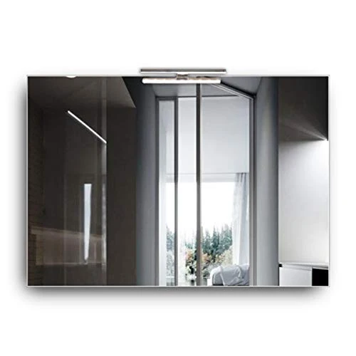 styleglass Specchio Bagno Rettangolare Reversibile Sole 100 x 70 cm, Specchio Parete con Luce Made Italy, Spessore 4mm, Il...