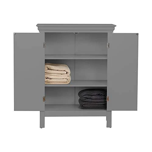 Elegant Home Fashions Armadio Stratford Free Standing 2 Ante Grigio EHF-676G, Taglia Unica Teamson Home
