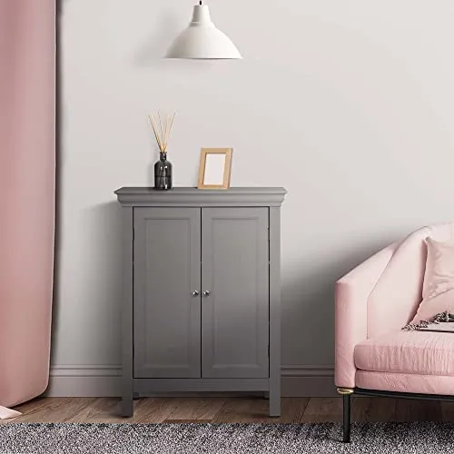 Elegant Home Fashions Armadio Stratford Free Standing 2 Ante Grigio EHF-676G, Taglia Unica Teamson Home