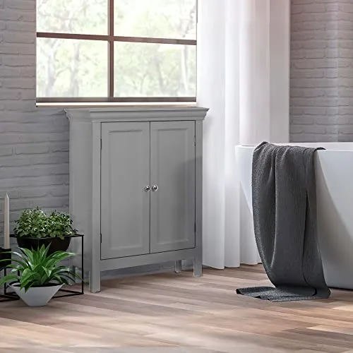 Elegant Home Fashions Armadio Stratford Free Standing 2 Ante Grigio EHF-676G, Taglia Unica Teamson Home