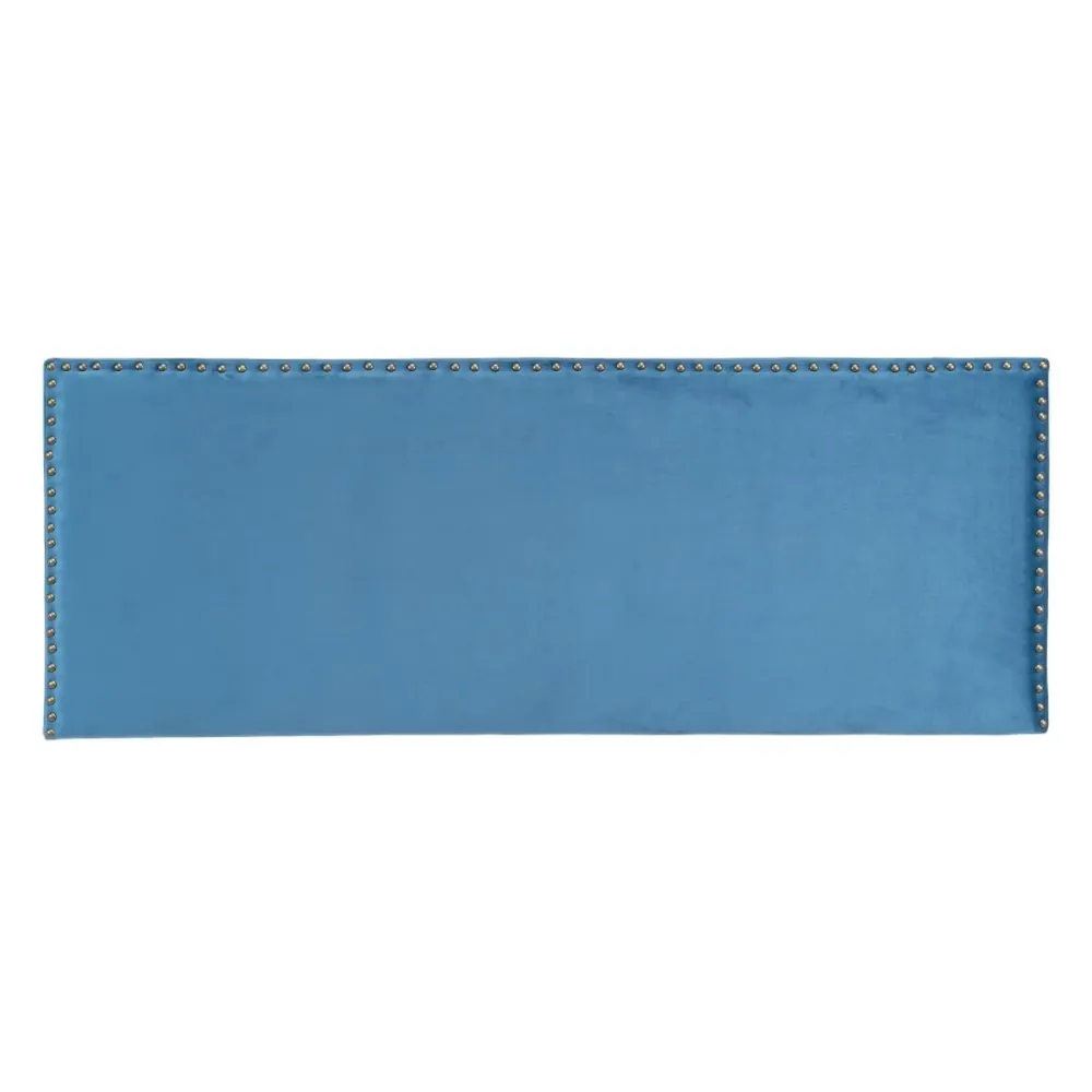 Testiera del Letto 160 x 6 x 60 cm Tessuto Sintetico Azzurro