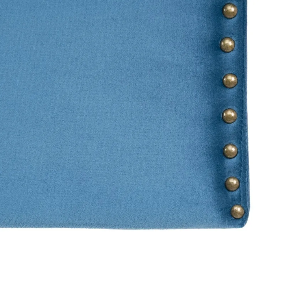 Testiera del Letto 160 x 6 x 60 cm Tessuto Sintetico Azzurro