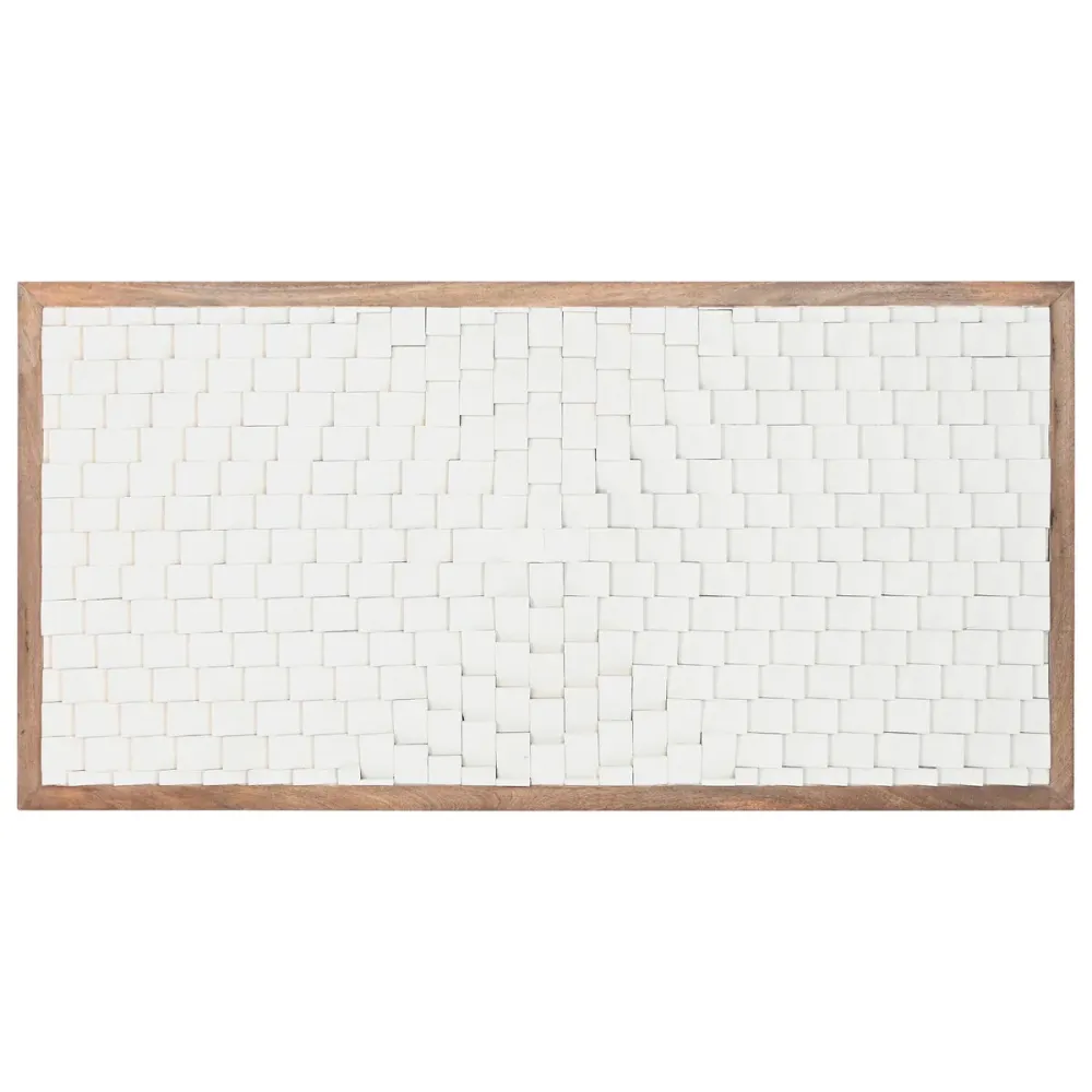 Testiera del Letto Home ESPRIT Bianco Naturale 180 X 5 X 90 CM