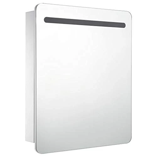 Tidyard Armadietto da Bagno con Specchio e Luce LED,Pensili Bagno,Mobile Specchio Bagno,Specchiera Bagno con Luce,Mobilett...