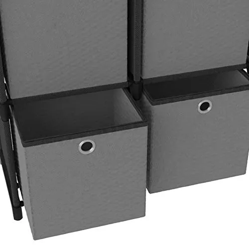 Tidyard Armadietto, Mensola con 5 Vani Cubo e Scatole, Cassettiera Componibili, Cassetti e Scaffali, Tessuto 103x30x72,5 c...