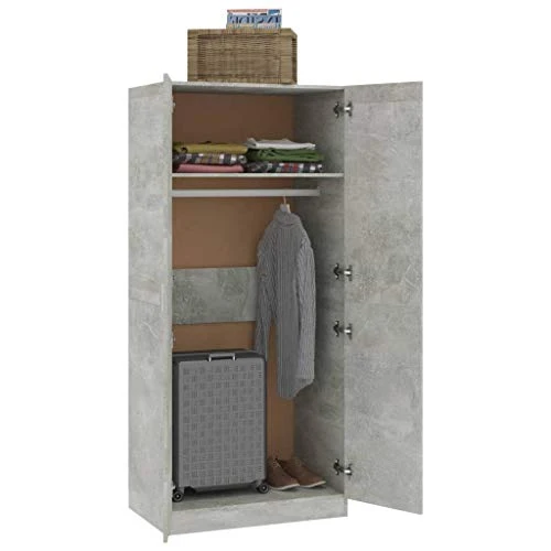 Tidyard Armadio Camera da Letto Moderno Truciolato Nero/Grigio/Lucido,Armadio Vestiti,Armadio Camera da Letto,Armadio,Arma...