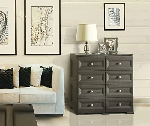 Tontarelli S.p.. CASSETTIERA 4 CASS. Piccoli, 2 Grandi Mobile Contenitore, Angora, 79x47x85.5 cm
