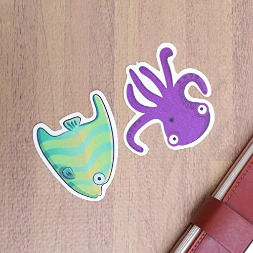 TOPBATHY 2 * 12pcs Non-Slip Bathtub Stickers Self-Adhesive Sticker Marine Organism Decals Bath Tub Shower Surfaces