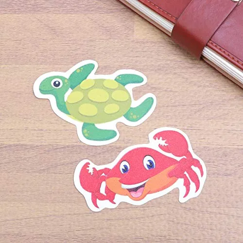 TOPBATHY 2 * 12pcs Non-Slip Bathtub Stickers Self-Adhesive Sticker Marine Organism Decals Bath Tub Shower Surfaces
