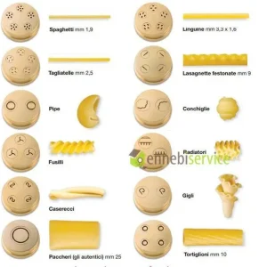 Trafila bronzo pro fusilli per macchina per la pasta "chef casa" Imperia