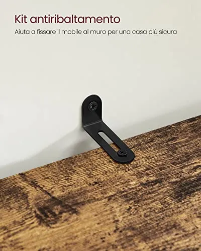 VASAGLE Mobile da Bagno, Armadio Alto per Bagno, Organizzatore Portaoggetti, con 3 Scomparti Aperti e 2 Ripiani Regolabili...