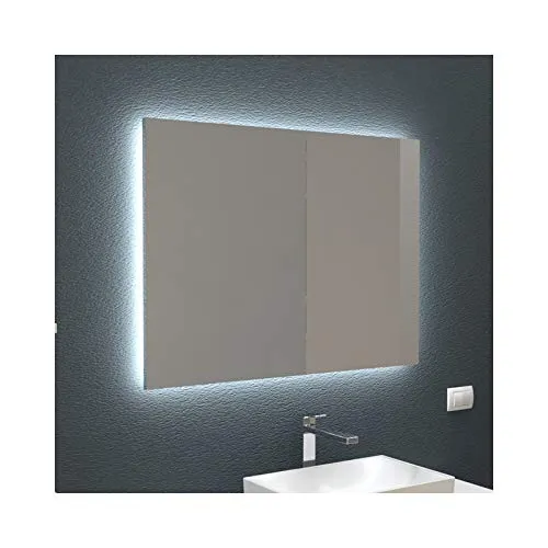 Specchi retroilluminati LED arredo bagno e casa diverse dimensioni - design stile minimale (80x60 cm) VE.CA.s.r.l.