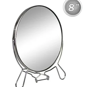 Vetrineinrete® Specchio cosmetico da Trucco con Zoom Regolabile Specchio di ingrandimento Portatile per Barba rasatura Gir...