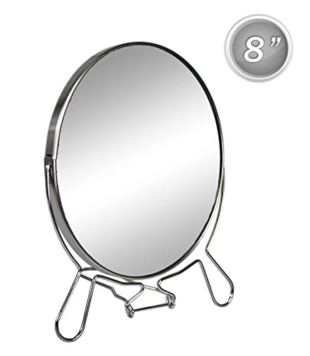 Vetrineinrete® Specchio cosmetico da Trucco con Zoom Regolabile Specchio di ingrandimento Portatile per Barba rasatura Gir...