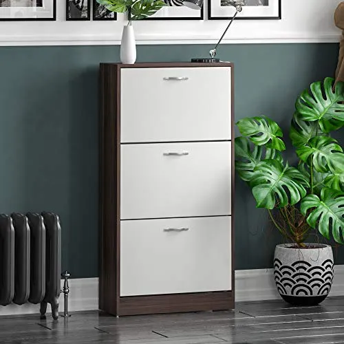 Vida Designs ‎ B01MCSS6A1.FR.VC Armadio, Legno, Noce e Bianco, H 118 x W 60 x D 24