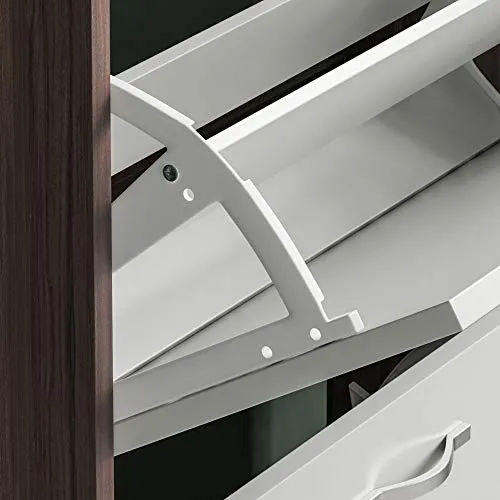 Vida Designs B01MCSS6A1.FR.VC Armadio, Legno, Noce e Bianco, H 118 x W 60 x D 24